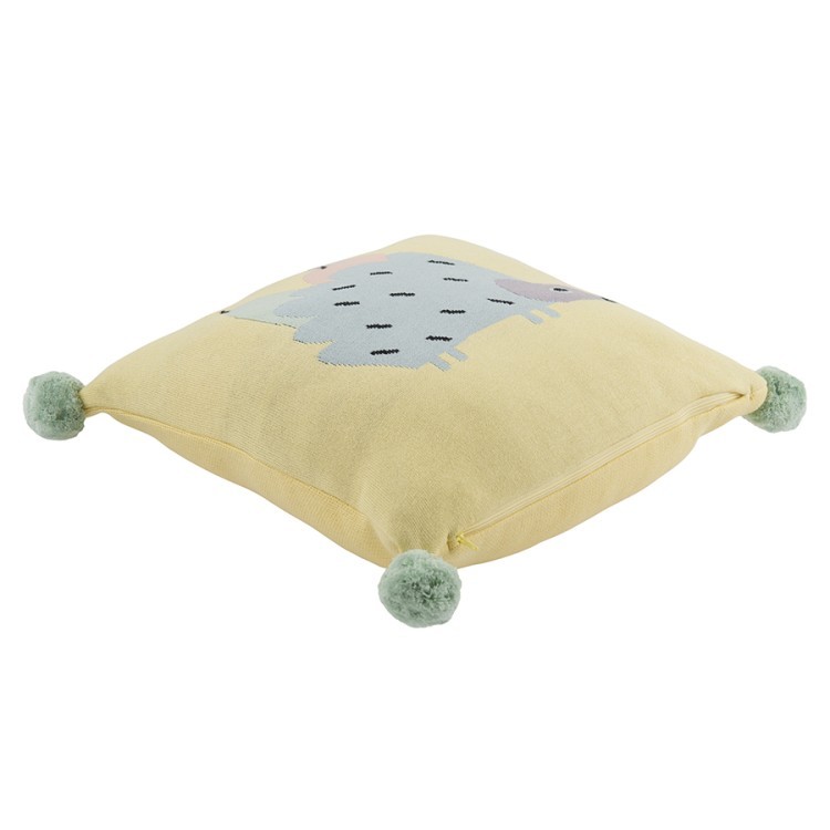 Подушка декоративная с помпонами Ежик ugo из коллекции tiny world 35х35 см (69622)