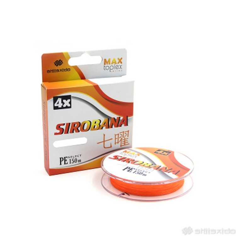 Шнур плетеный Shii Saido Sirobana 4X, 150 м, 0,330 мм, до 15,86 кг, orange SBLS150-4X-32OR (71022)