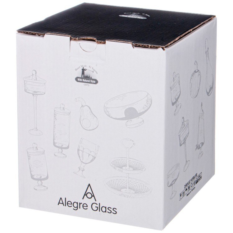 Блюдо на ножке, 14,5x22 см Alegre Glass (337-138)