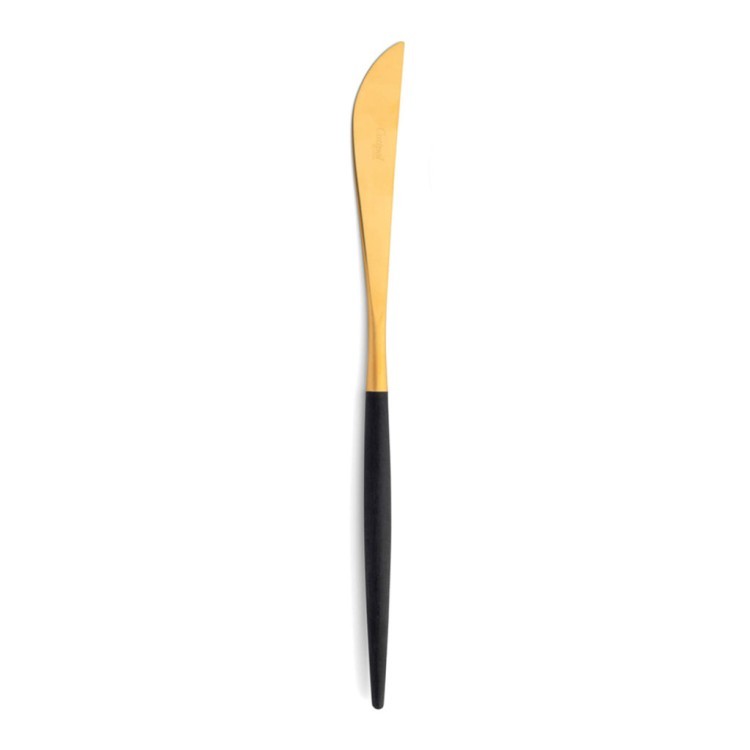 Нож столовый GO.03GB, нержавеющая сталь 18/10, matte gold/black, CUTIPOL