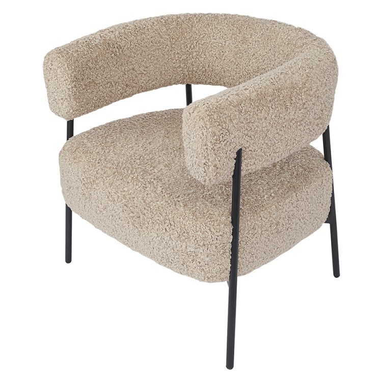 Кресло hugme, букле, миндальное молоко (77335) Кресло hugme, букле, миндальное молоко (77335)