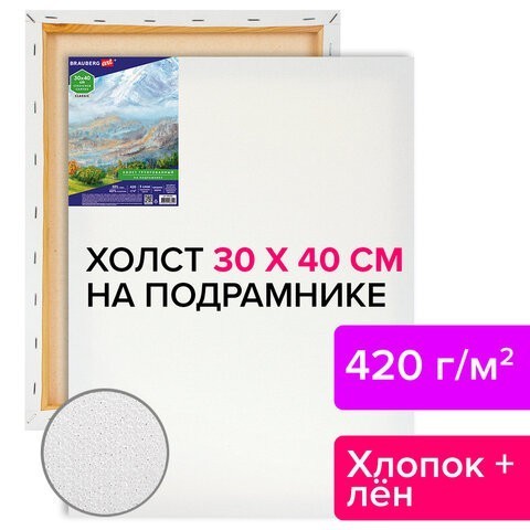 Холст на подрамнике 30х40 см грунт хлопок/лен 191656 (2) (86511) Холст на подрамнике 30х40 см грунт хлопок/лен 191656 (2) (86511)