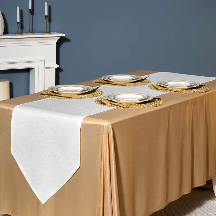 Дорожка на стол 45х220 cm  "феерия. серебро", цвет: белый, tm lefard, полиэстер 100% Lefard (986-004-31)