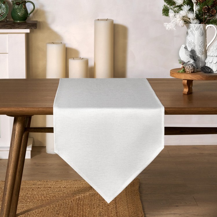 Дорожка на стол 45х220 cm  "феерия. серебро", цвет: белый, tm lefard, полиэстер 100% Lefard (986-004-31)