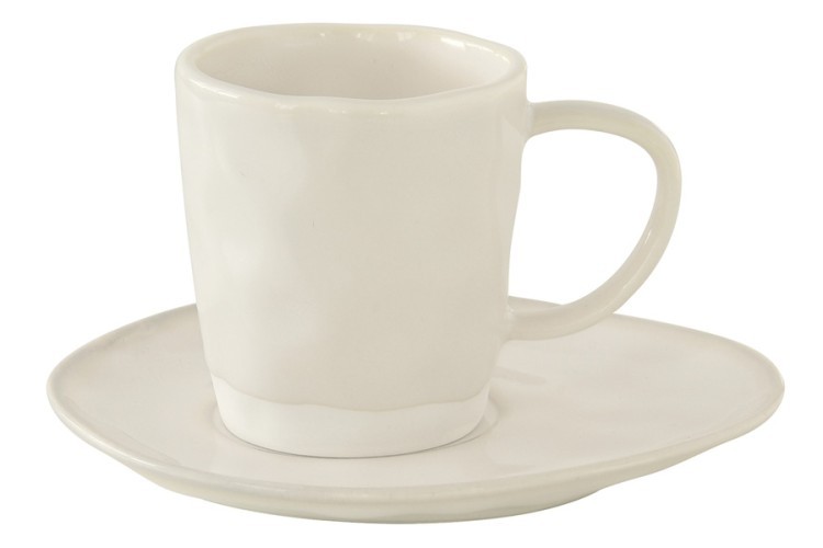 Чашка с блюдцем Interiors белая, 0,25 л - EL-R2016/INTW Easy Life