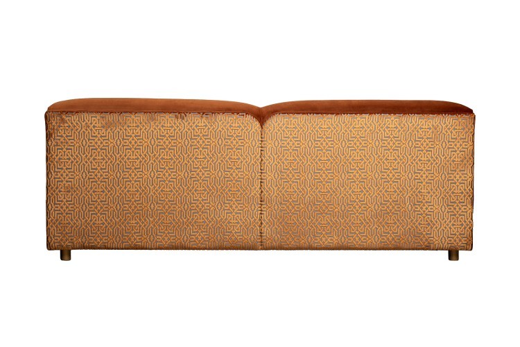 Диван Trevi 230М(К) трехм раскл с кантом оранж Pad32+Lattice ORANG 232*103*88см (TT-00016896)