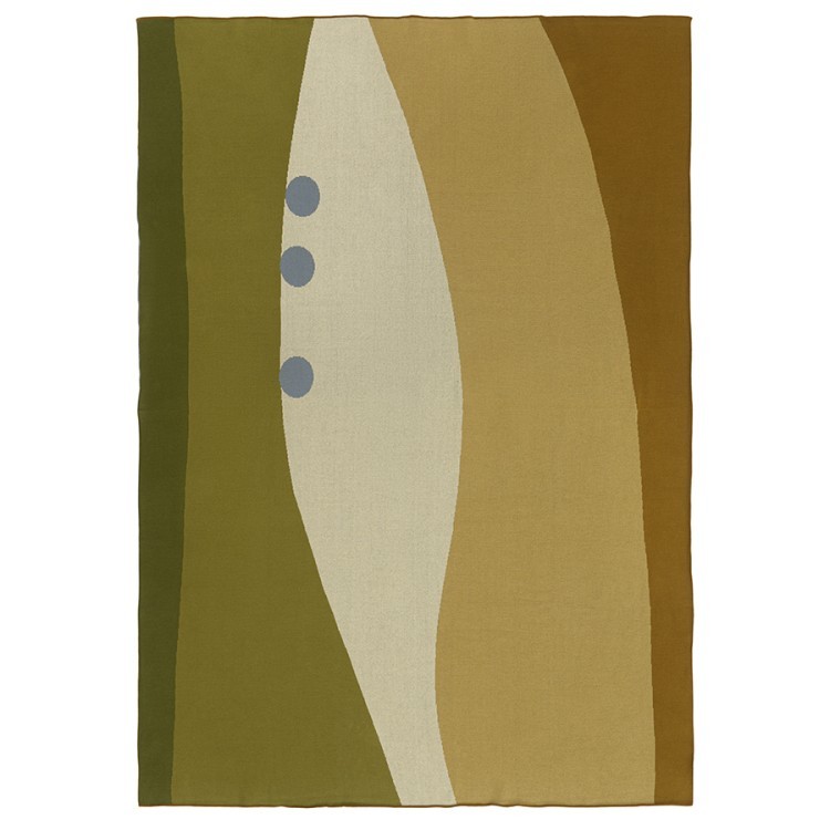 Плед из хлопка с рисунком rice plantation из коллекции terra, 130х180 см (74543)