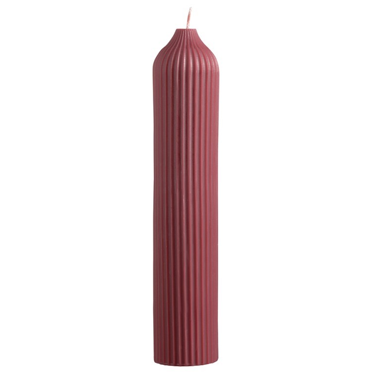 Свеча декоративная бордового цвета из коллекции edge, 25,5см (73754)