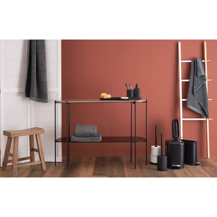 Ведро мусорное с педалью, графит, 6 л (78736)