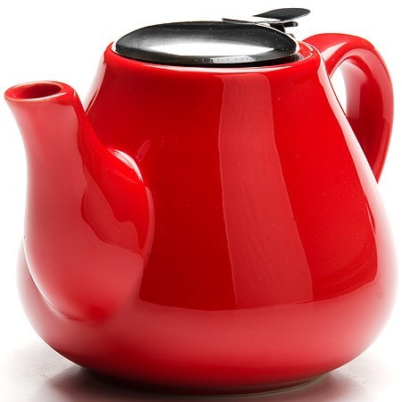 Заварочный чайник КРАСНЫЙ 950мл керам LR (23056-5)