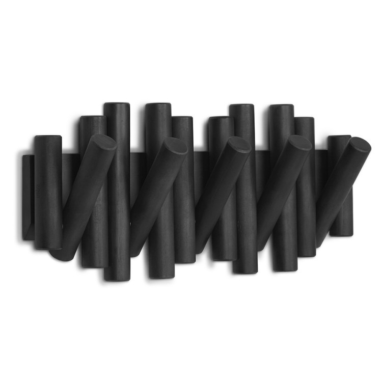 Вешалка настенная picket, 5 крючков, черная (72234) Вешалка настенная picket, 5 крючков, черная (72234)