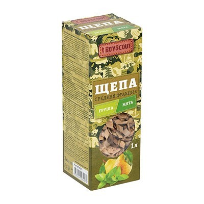 Щепа для копчения Boyscout Груша + Мята 1 л 61461 (62781)