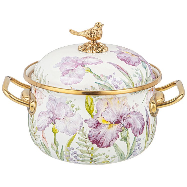 Кастрюля эмалированная agness с крышкой, серия irises, 2,1л, диа.16см подходит для инд. плит Agness (950-571) Кастрюля эмалированная agness с крышкой, серия irises, 2,1л, диа.16см подходит для инд. плит Agness (950-571)