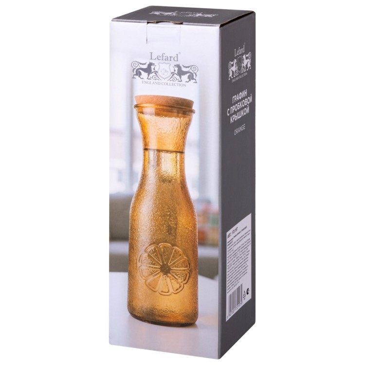 Графин orange с пробковой крышкой 1л Lefard (172-197)