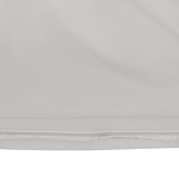 Комплект постельного белья двуспальный серого цвета из органического стираного хлопка из коллекции essential (69371)