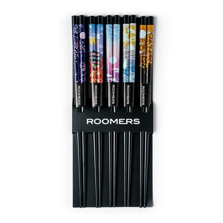 Палочки для еды набор 5 пар A26-Q53, бамбук, Multicolor, ROOMERS TABLEWARE