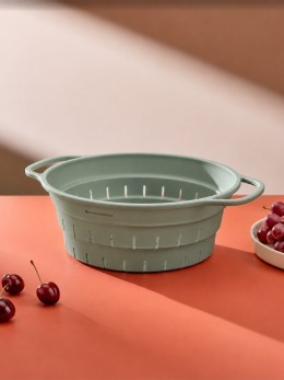 Дуршлаг складной силиконовый smart helper, D25,5 см, шалфей (80462)