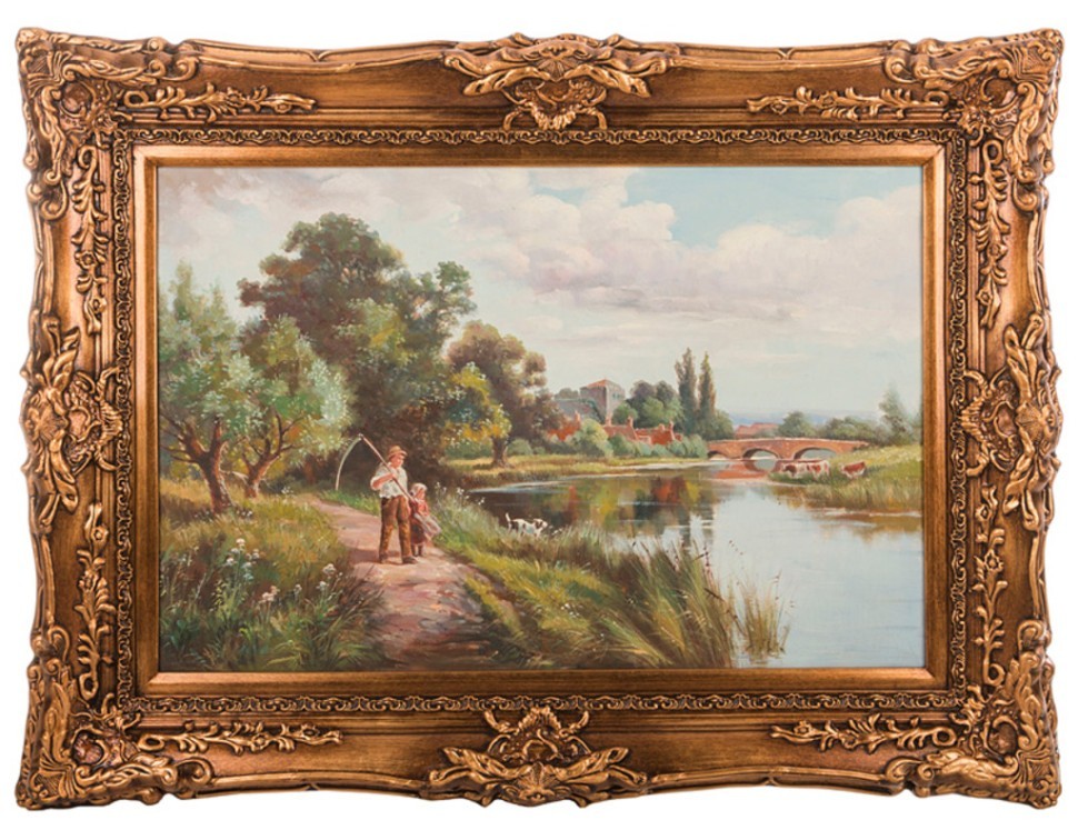 Купить Картина масляная на холсте 90*60 см. багет 120*88 см. Frame Factory (107-
