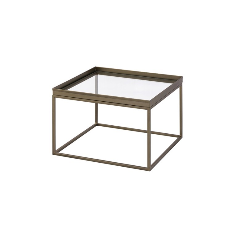 Стол 27008-60, металл, стекло, brass antique, ROOMERS FURNITURE