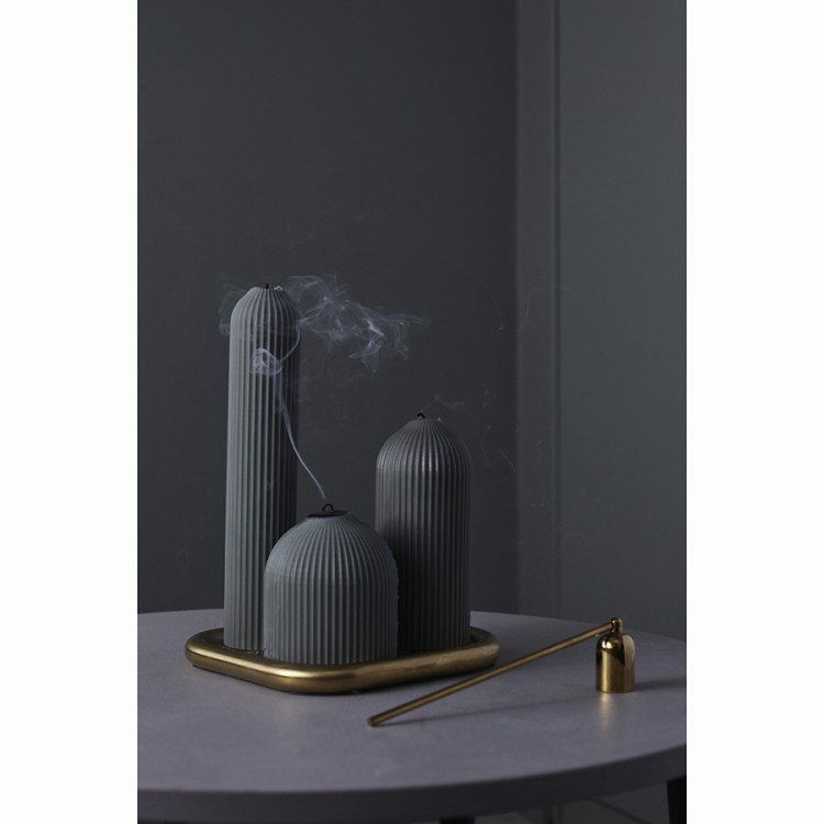 Свеча декоративная графитового цвета из коллекции edge, 25,5см (73757)