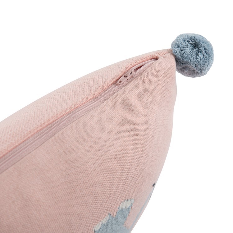 Подушка декоративная с помпонами Слоник lou из коллекции tiny world 35х35 см (69624)