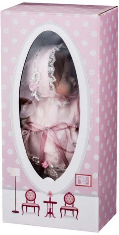 Фарфоровая кукла"младенец" с мягконабивным туловищем длина=30 см. Lefard (485-246)