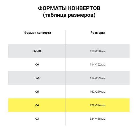 Конверты почтовые С4 отрывная лента Куда-Кому 25 шт 121853 (4) (86193)