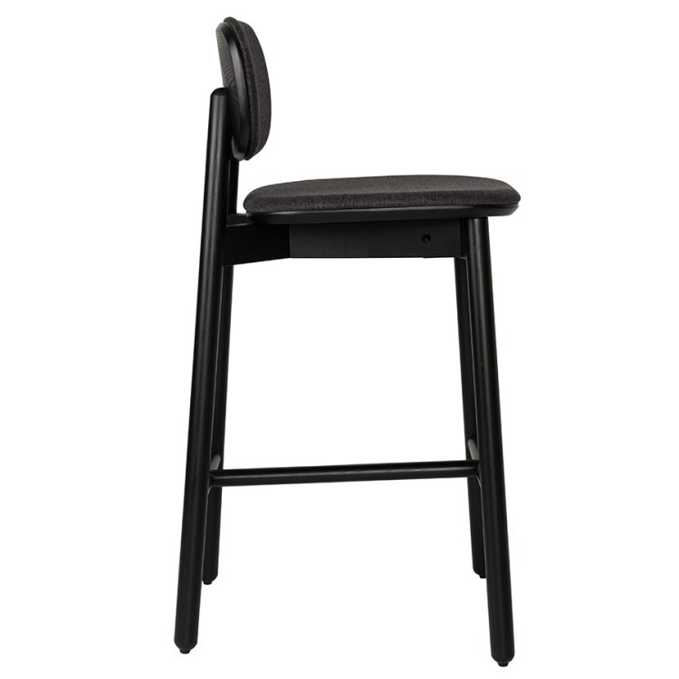 Стул барный с обивкой saga, рогожка, темно-серый (79958)