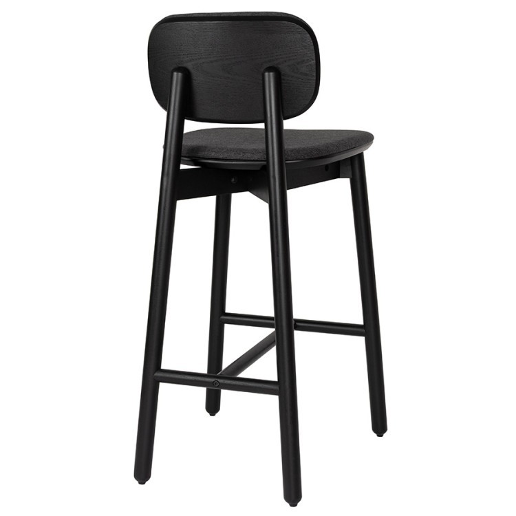 Стул барный с обивкой saga, рогожка, темно-серый (79958)