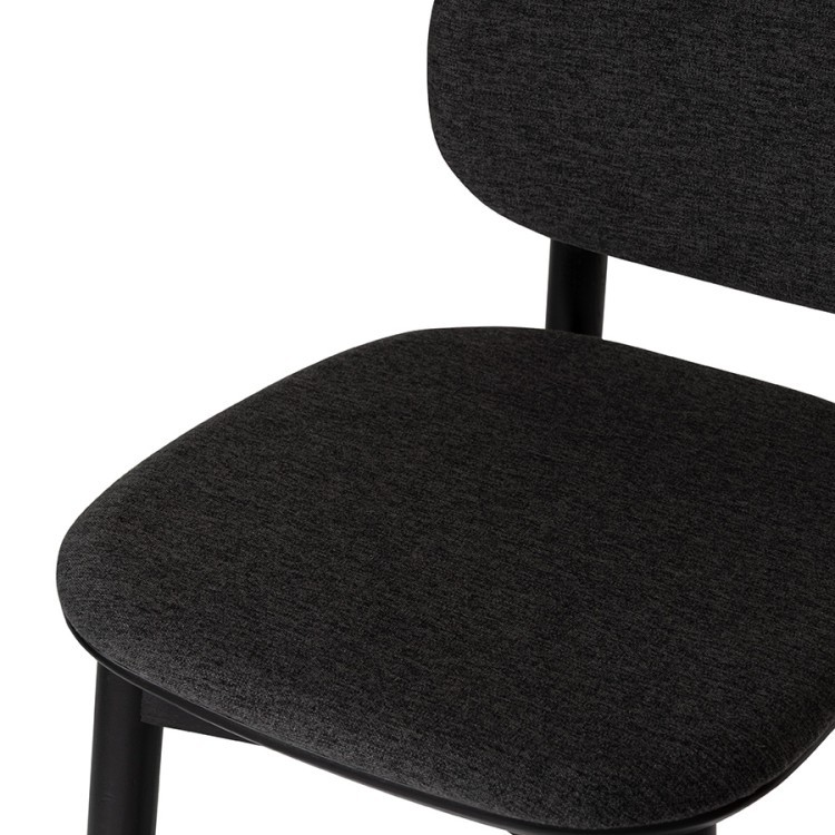 Стул барный с обивкой saga, рогожка, темно-серый (79958)