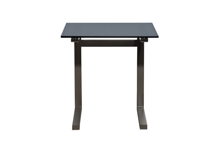 Стол журнальный приставной серый, стекло тонированное 50*50*50см (TT-00015706)