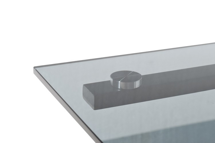 Стол журнальный приставной серый, стекло тонированное 50*50*50см (TT-00015706)