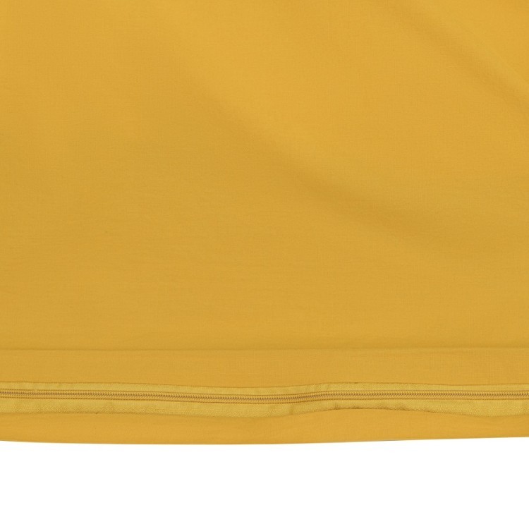 Комплект постельного белья двуспальный горчичного цвета из органического стираного хлопка из коллекции essential (69367)
