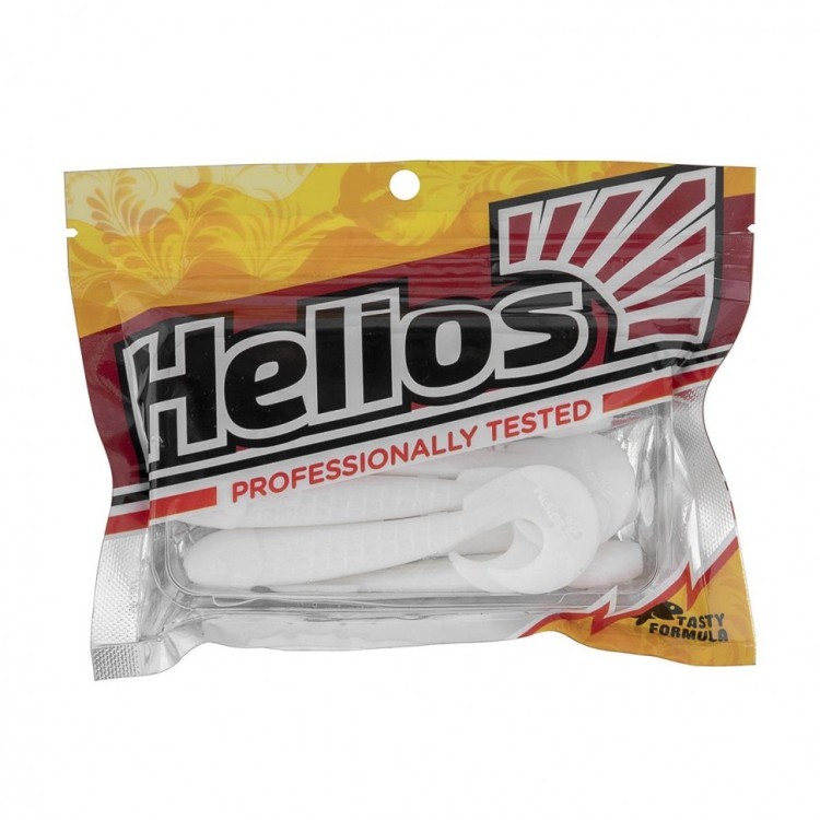 Твистер Helios Long Hybrid 3,55"/9,0 см, цвет White 7 шт HS-15-001 (78222)