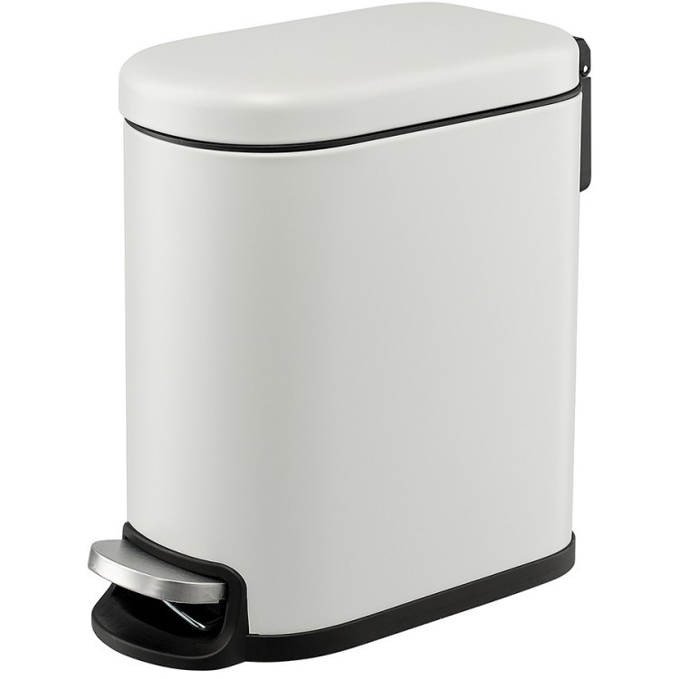 Ведро мусорное с педалью, светло-серое, 5 л (78737)
