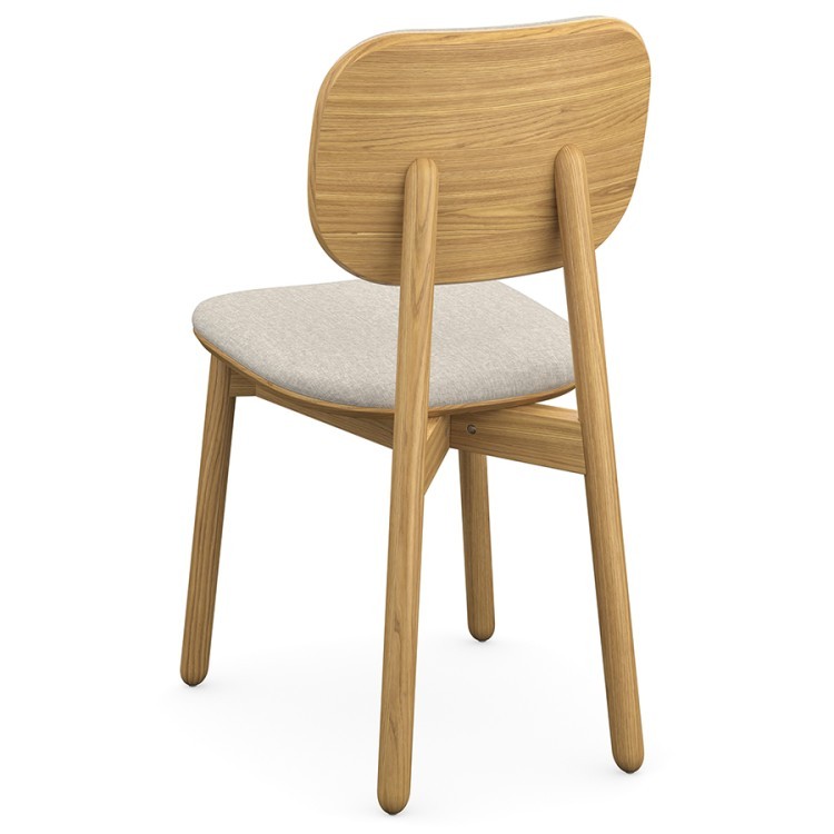 Стул с обивкой saga, рогожка, бежевый (76420)