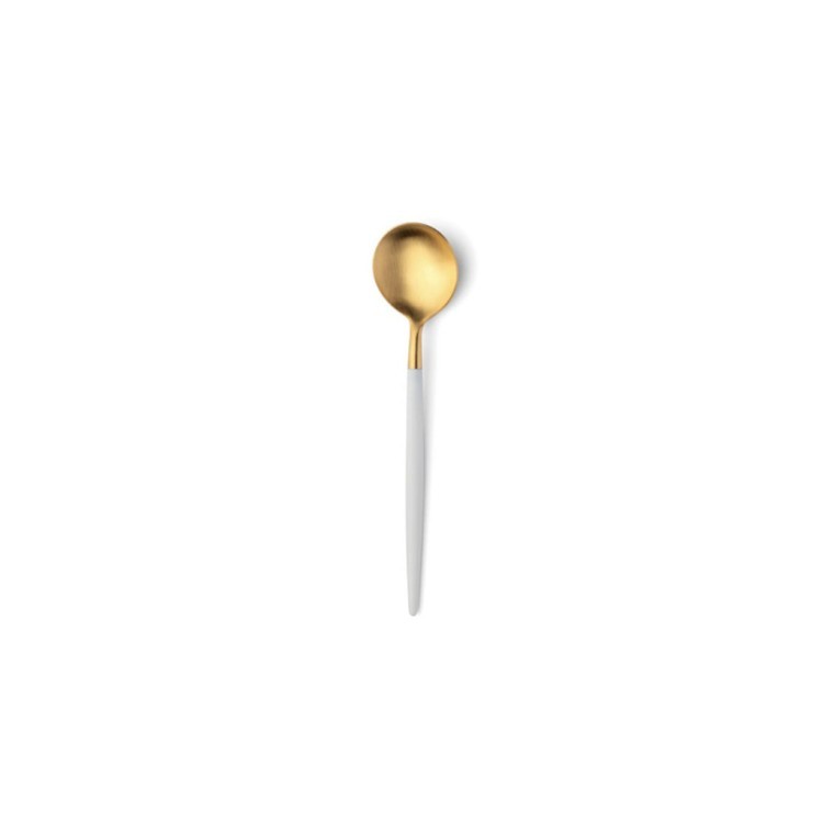 Ложка чайная GO.11WGB, нержавеющая сталь 18/10, композитный материал, matte gold\white, CUTIPOL