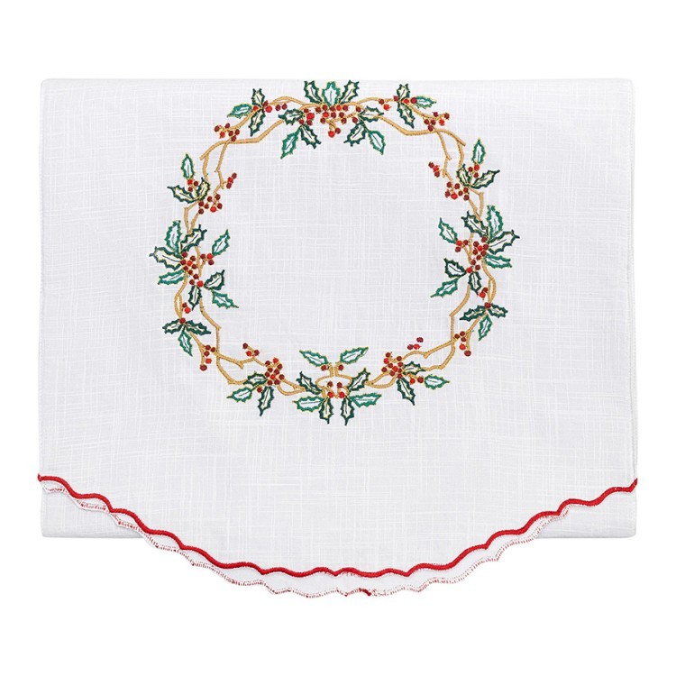 Дорожка на стол festive wreath из коллекции new year essential, 45х150 см (77777)