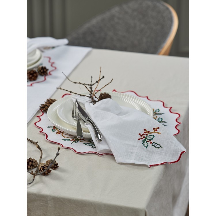 Дорожка на стол festive wreath из коллекции new year essential, 45х150 см (77777)
