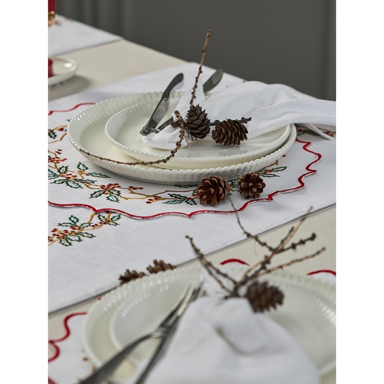 Дорожка на стол festive wreath из коллекции new year essential, 45х150 см (77777)