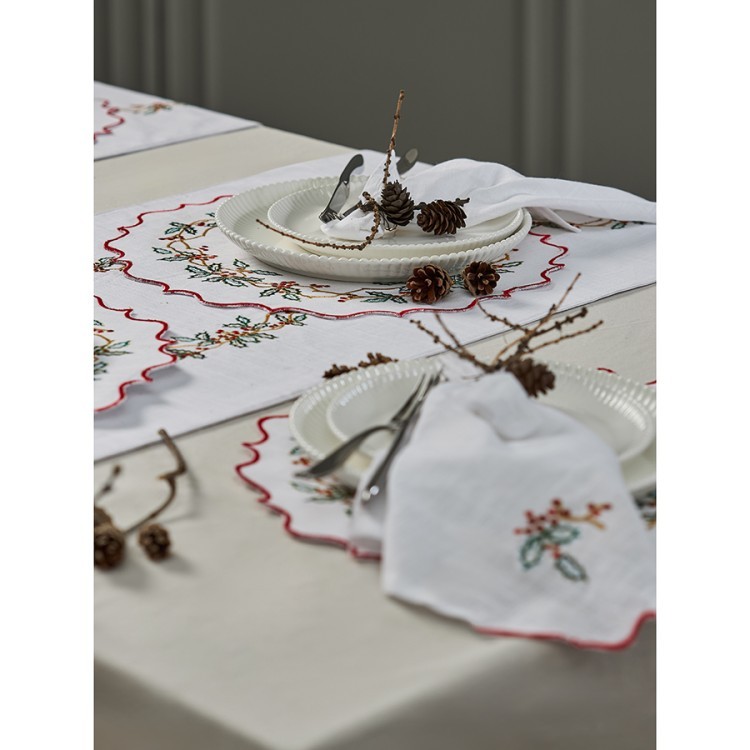 Дорожка на стол festive wreath из коллекции new year essential, 45х150 см (77777)