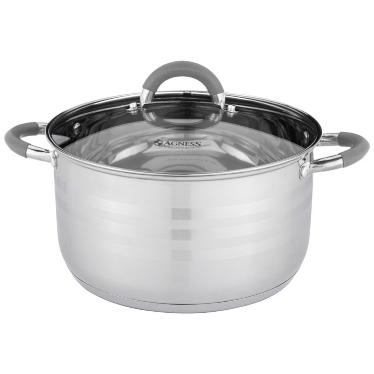 Кастрюля agness "classic" со стеклянной крышкой 5,6 л. 24x13,5 см Agness (914-229) Кастрюля agness "classic" со стеклянной крышкой 5,6 л. 24x13,5 см Agness (914-229)
