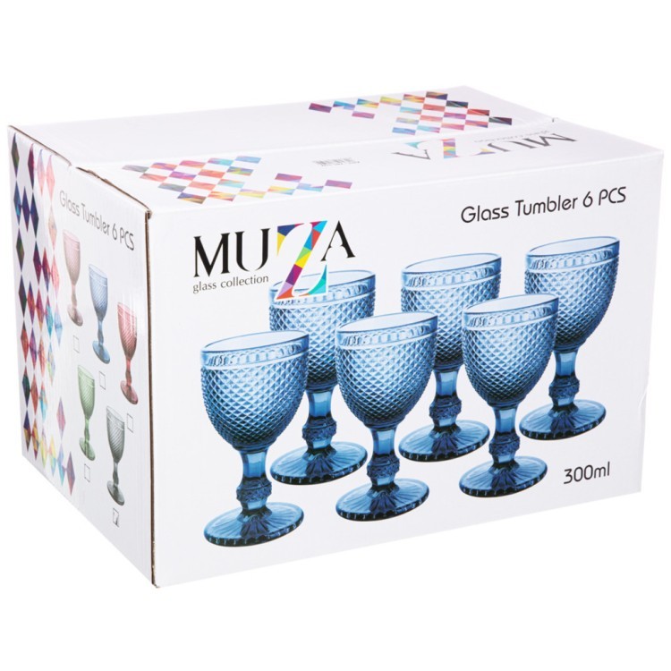Набор бокалов для вина "гранат" 6шт. серия "muza color" 300мл. / в=17 см Lefard (781-159)