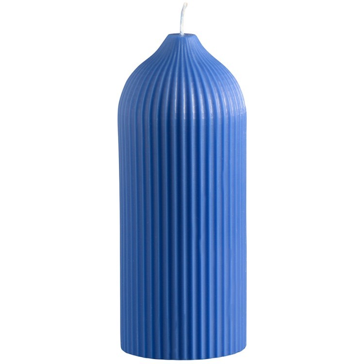 Свеча декоративная ярко-синего цвета из коллекции edge, 16,5см (73759)