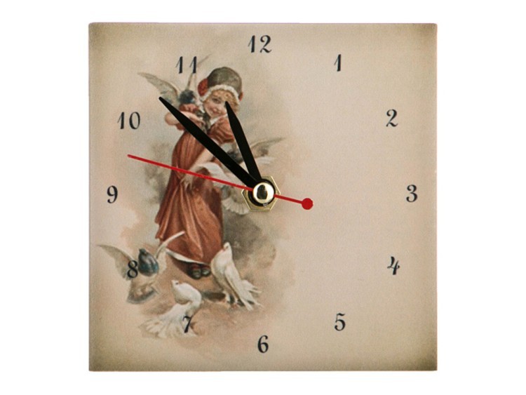 Часы "retro голуби"  10*10 см. (354-781) 