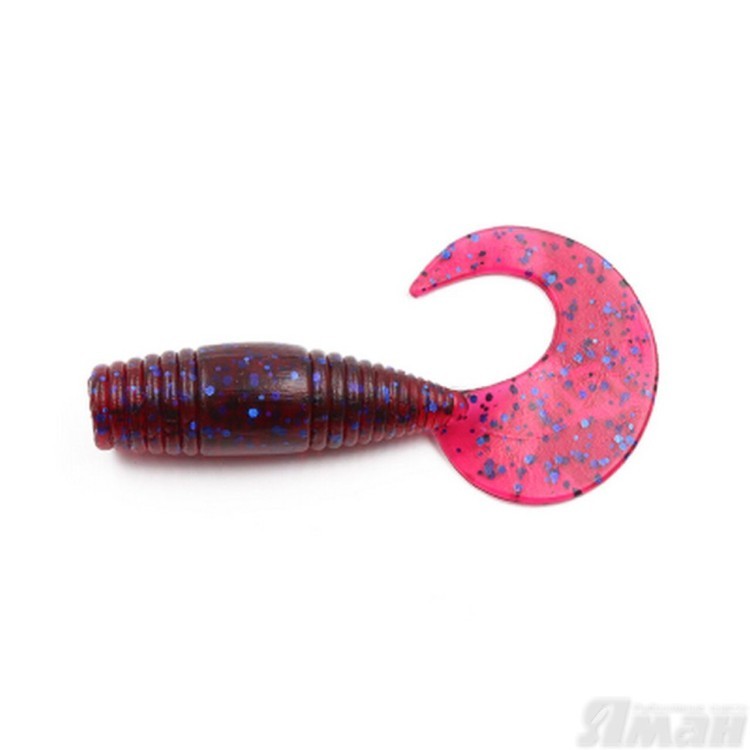 Твистер Yaman Spry Tail, 3" цвет 04 - Grape, 8 шт Y-ST3-04 (70609)