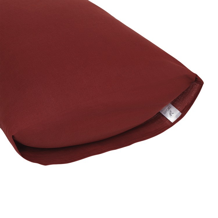 Комплект постельного белья изо льна и хлопка цвета копченой паприки из коллекции essential, 200х220 см (77132)