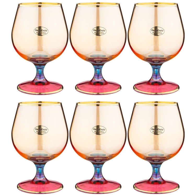 Набор бокалов для коньяка из 6 штук 530мл "grace amber" ART DECOR (326-114)