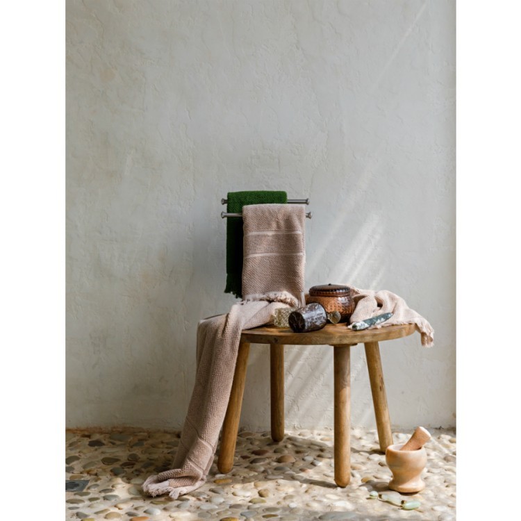 Полотенце для рук с бахромой оливково-зеленого цвета essential, 50х90 см (63356)