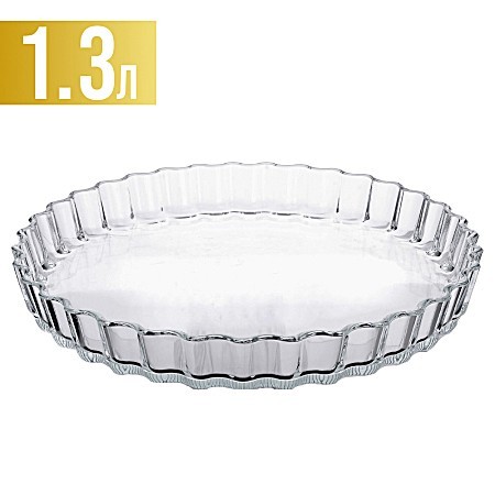 Форма для выпечки 1,3 л 25см стекло в коробке LR (31054)